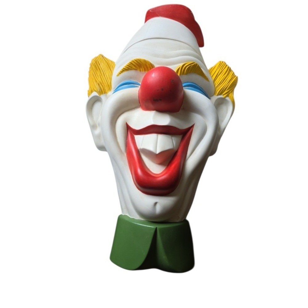 Vintage Holland Mold Chalkware Happy Clown Face Wall Art 16" EXCELLENT